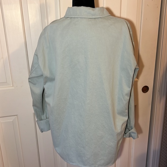 Topshop light green cotton jacket, size 6. EUC - Picture 3 of 9